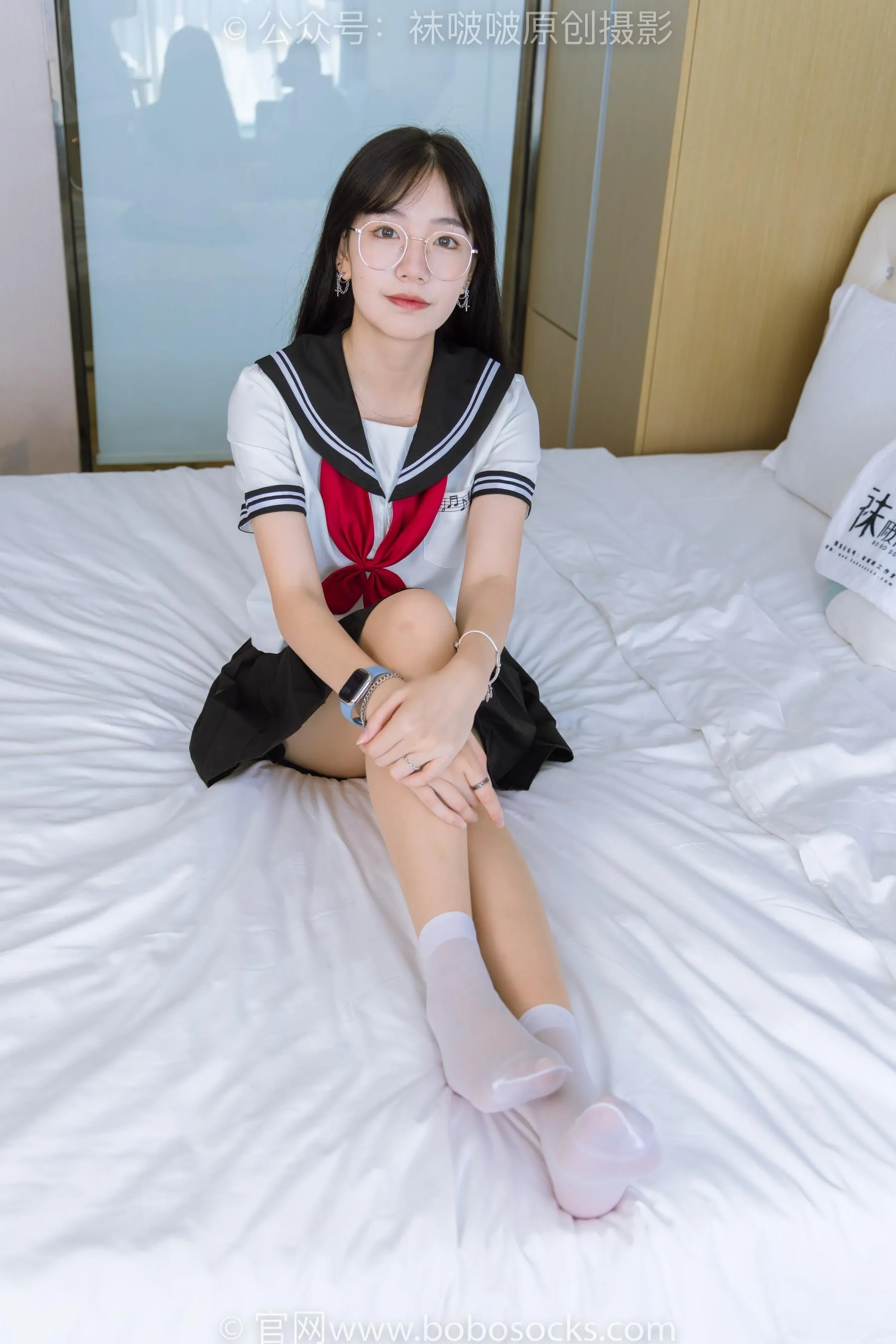 [BoBoSocks袜啵啵]NO.197 小甜豆-皮鞋、短白丝、肉丝、jk制服 [87P]插图